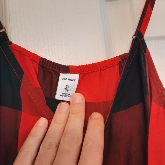 Old navy buffalo plaid slip dress - Picture 3 of 3
